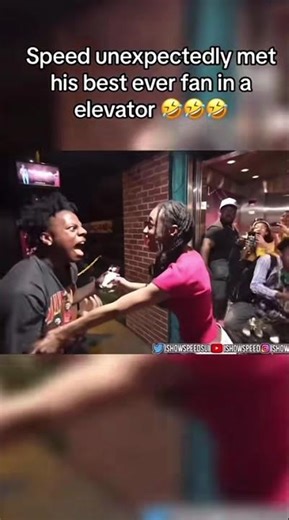 Speed unexpectedly meets his biggest fan in an elevator 😂🔥