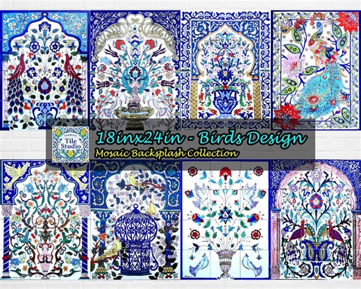 18x24 Decorative Wall Murals, Fine Arts, High End Design, Ceramic Tiles Murals, One of a Kind Birds Backsplash - Etsy Australia