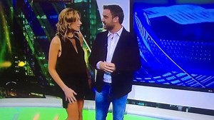 Video: Argentinian TV presenter accidentally flashes