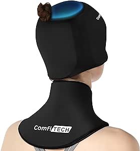 ComfiTECH Top Coverage Migraine Relief Cap & Neck Ice Wrap Gel Set