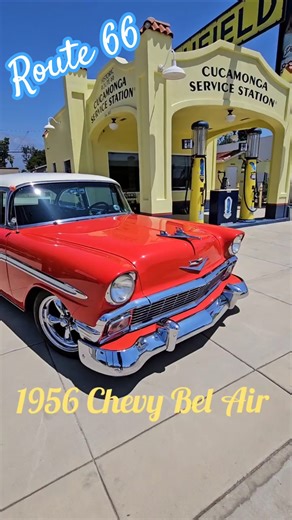 1956 Chevy Bel Air, Route 66, Rancho Cucamonga #youtubeshorts ##shortvideo #vintagecars