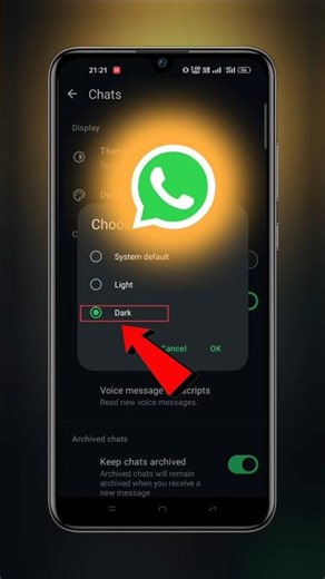 WhatsApp dark mode kaise on kare 2026 | How to enable WhatsApp dark mode #techfrack #shorts