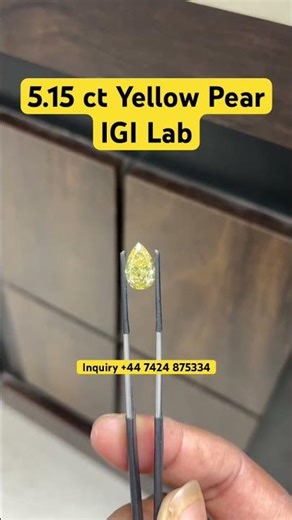 5.15 CT Yellow Pear Lab Diamond 😍 You Won’t Believe This Stone!