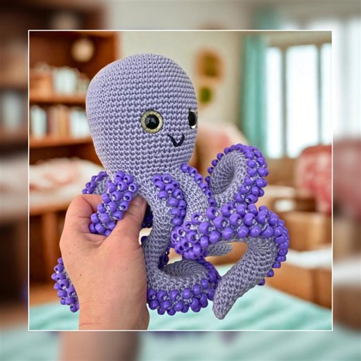 🐙 Crochet Your Twisty Octopus! Easy, no-sew pattern with step-by-step photos — fun for beginners. 🧶 Stress-relieving fun to gift your loved ones! | PatternsCharm
