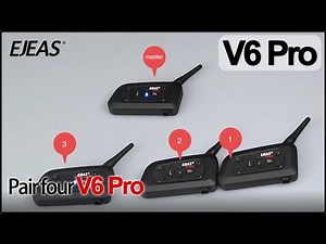 EJEAS V6 Pro | Pair four V6 Pro | motorcycle helmets bluetooth intercom
