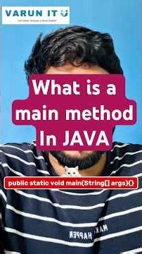 What is Main Method in Java? | public static void main Explained 🔥