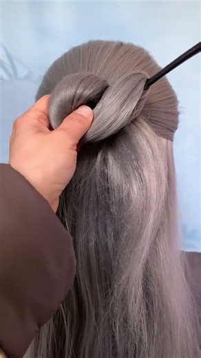 Stylish Hair Stick Bun Tutorial 🌸 | Quick & Easy Look✨💖#hairstyle #hairtutorial #simplehairstyle