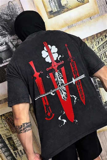 ⚔️ Asta Demon Form Drop – Limited Retro Washed Tee Double-print • Oversize fit • For true Black Clover fans. #Asta #BlackClover #AnimeStreetwear #VintageTee #LimitedDrop