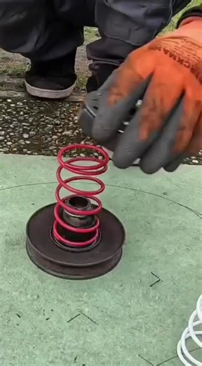 Easy pulley spring installation process#shorts