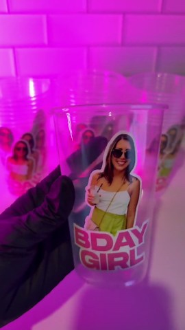 Custom Birthday Girl Party Cups – 16oz Clear Plastic Cups With Your Uploaded Photo – 90s/2000s Aesthetic Party Favors - Etsy