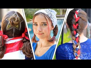 3 Easy Summer Hairstyles for the 4th of July | Cute Girls Hairstyles Compilation