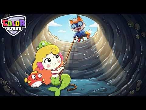 🧜‍♀️Mermaid, hold on tight! | Color Squad rescue Mermaid | Kids stories | Cartoon for kids