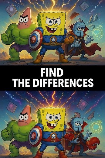 Marvel SpongeBob Multiverse — Can You Spot the Differences?