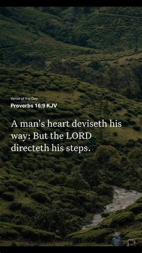 “A man's heart deviseth his way: But the LORD directeth his steps.” ‭‭Proverbs‬ ‭16‬:‭9‬ ‭KJV‬‬ https://bible.com/bible/1/pro.16.9.KJV | King James Bible Verses | Facebook