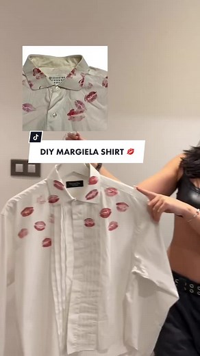 DIY Margiela Shirt: Lipstick Kiss Mark Tutorial