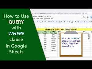 Google Sheets | QUERY | Function | WHERE Clause | CONTAINS Operator | Example | Spreadsheet Tutorial
