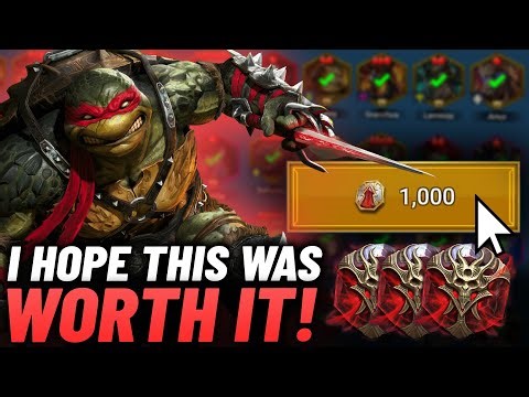 How I Destroyed My Account For THE LAST NINJA TURTLE... Raid Shadow Legends Raphael Soulstone Pulls