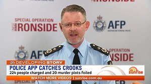 "It did actually come about over a couple of quiet drinks" Australian Federal Police Assistant Commissioner Nigel Ryan on how Aussie authorities worked with the FBI to trick and catch criminals using an encrypted app. | Sunrise