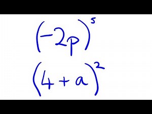 Expand brackets with powers or indices