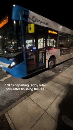 37473 Bus Departure at Digby Retail Park