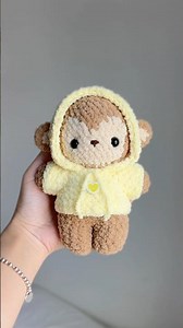 crocheting a punch inspired monkey 🐵 #crochet #amigurumi #crochetpattern #crochettutorial #plush