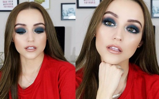 【KathleenLights】哑光深蓝烟熏妆容教程