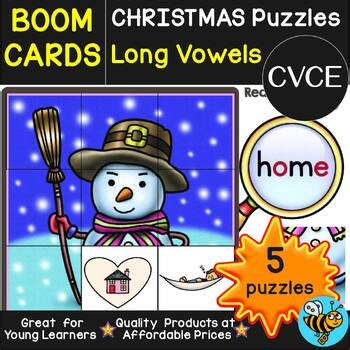 CHRISTMAS LONG VOWELS MAGIC E CVCE PHONICS GAMES HIDDEN PICTURES ACTIVITIES