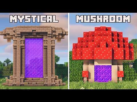 5 Portal Design Ideas you must Build in Minecraft - Tutorial