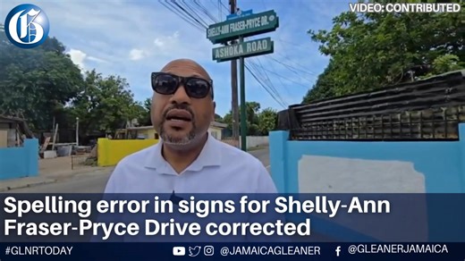 The Kingston and St Andrew Municipal Corporation has corrected the error in the spelling of sprinter Shelly-Ann Fraser-Pryce's surname on the newly-erected signs for the road renamed in her honour. Ashoka Road in Waterhouse has been renamed Shelly-Ann Fraser-Pryce Drive, however, when the signs were unveiled during a ceremony on Sunday it was discovered that her surname was incorrectly spelt as 'Fraser-Price'. Read more: https://jamaica-gleaner.com/article/news/20250526/spelling-error-signs-shel