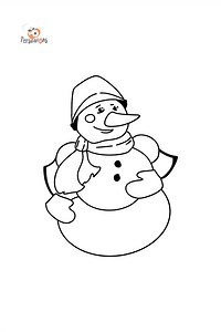 Snowman coloring page ♥ Online, and Print for Free!