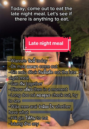 Late Night Meals: Exploring Thai Street Food