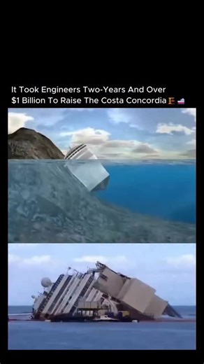 Alpha Learn on Instagram: "How do you lift a 114,000-ton skyscraper off the ocean floor? This isn’t just raising a ship; it’s one of the most audacious engineering feats of the 21st century. ⚙️ The Costa Concordia wasn't just sunk; it was a 114,000-ton steel giant lying precariously on its side. The solution, known as 'parbuckling,' was a slow-motion, high-stakes ballet of physics. Engineers built a massive underwater platform to support the ship, then used a system of hydraulic jacks and steel