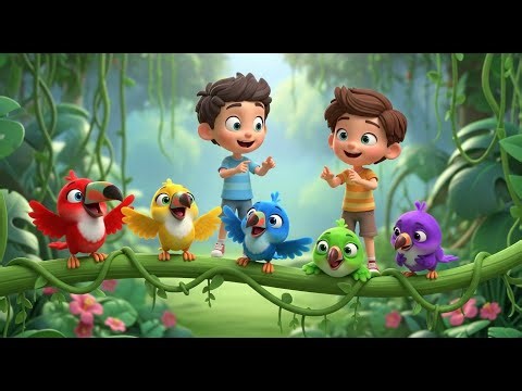 Five Little Toucans Peep Around | Nursery Rhymes for Kids & Baby Songs
