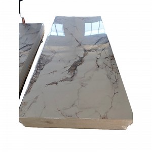 [Hot Item] Exterior WPC Wall Flat Panel 4X8 PVC Marble Sheet Soundproof