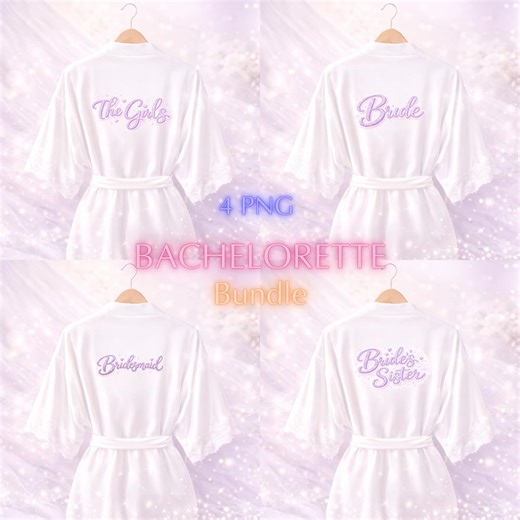 Bachelorette Party PNG Bundle – Bride, Bridesmaid, Squad Designs (digital Download) - Etsy