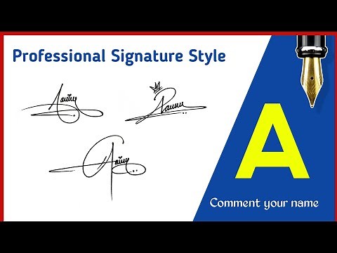 Professional signature for letter 'A' || Stylish autograph writing ideas