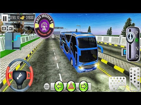 Modern Bus Simulator Gameplay indain🇮🇳 blue bud city Passenger Pick Up Full Route Driving 🚍