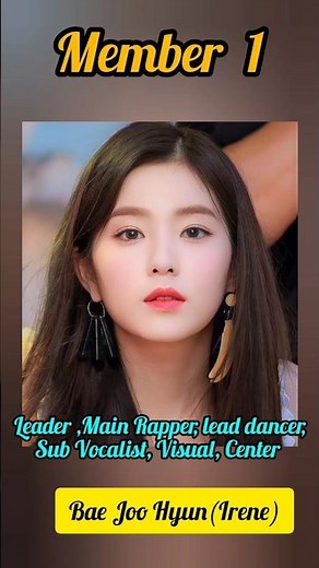 Full Name of Red Velvet Members and Role #kpop #redvelevet