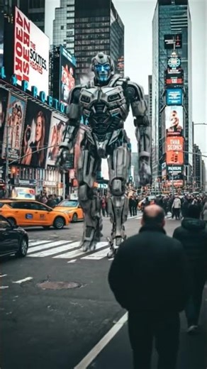 A robot walking in the city 🏢🏢