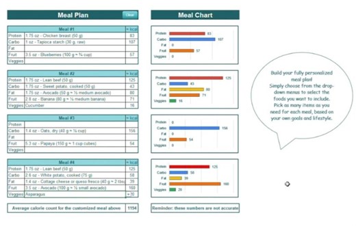 Customizable Diet Planner Spreadsheet | Build Your Own Meals | Nutrition Tracker - Etsy