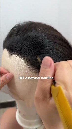 How to create a natural-looking hairline by yourself (DIY)#hairstyle #diy