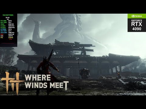 RTX 4090 + i9-12900K | Where Winds Meet 4K Benchmark | FPS Test