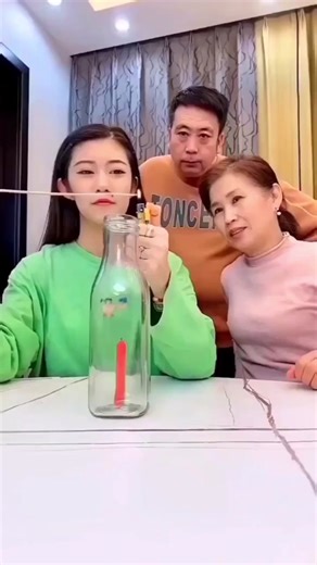 Candle fire vs water inside bottle experiment #dsexperiment #doubledstwins #caporfacts #bottle