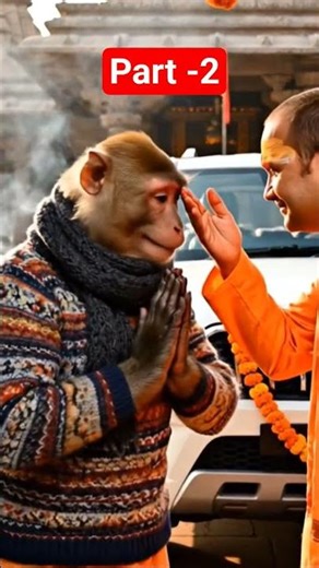 OMG 😱 बंदर ने खरीदी नई Scorpio 😱🐒 | Monkey Buys Scorpio Car | Viral AI Funny Video Part-2 #scorpio