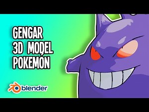 Make Gengar Blender | Modeling and Texturing | 3D Model Blender | Daily Model Pokemón