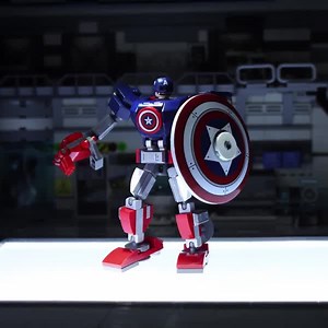 Watch out Super Villains, Captain America and his powerful shield have gotten a whole lot stronger now that they come in mech size! #LEGOMarvel #MechStrike | LEGO
