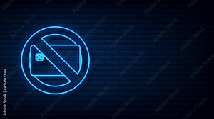 Cash only, Stop sign. No debit or credit card. Money sign. Motion graphics.