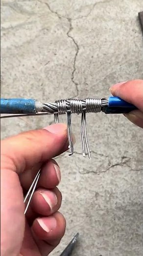 Electrician wiring T-connection