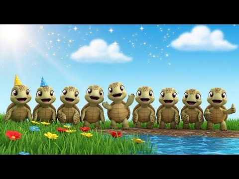 Ten Little Turtles by the Lake 🐢🌊 | Fun Learning Adventure for Kids | Preschool Educational Video