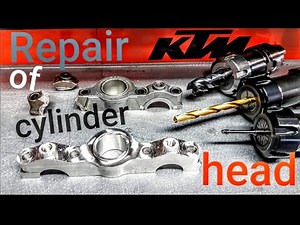 KTM SX-F 450 - engine. CNC production of the part for cylinder head.